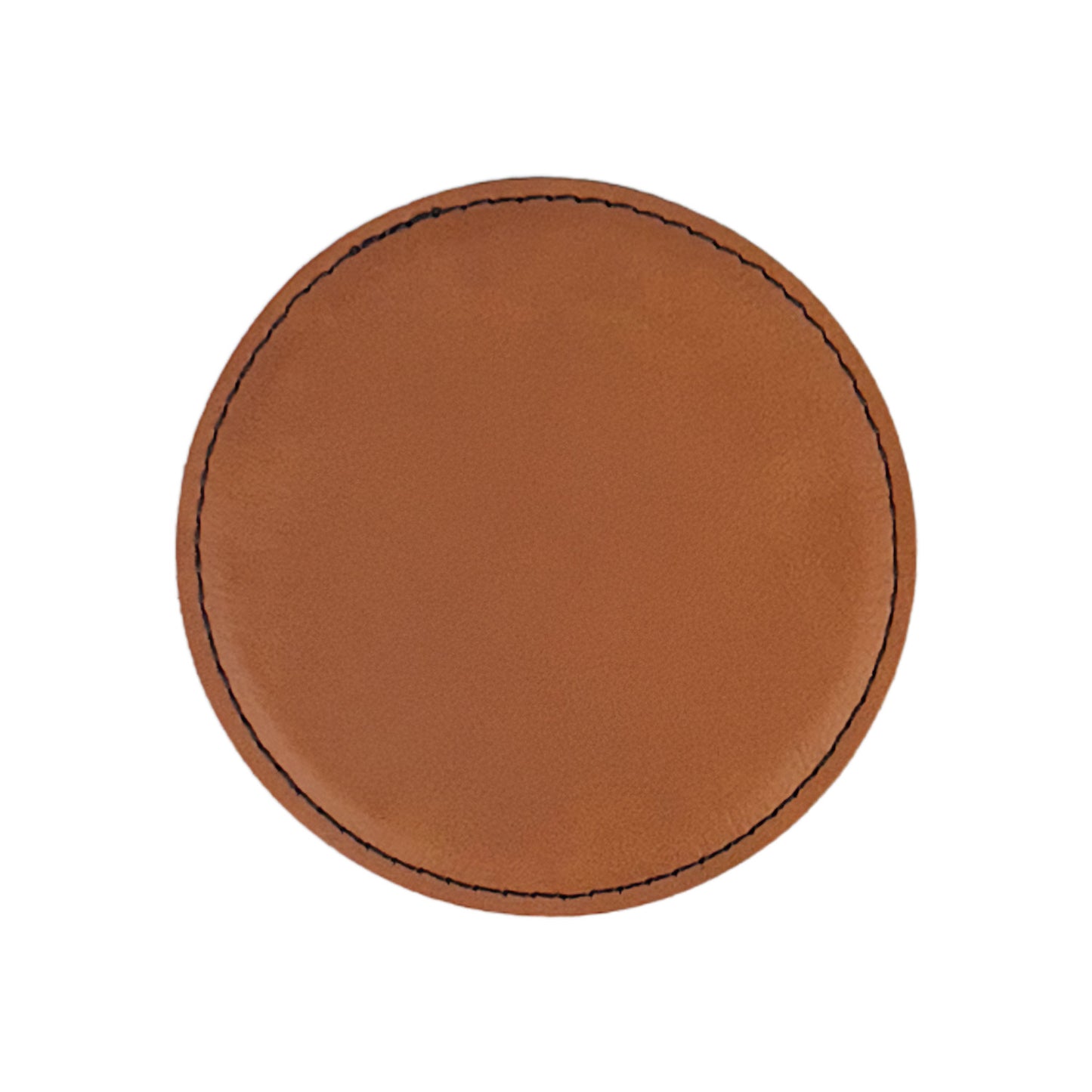 4in Round Leatherette Coaster