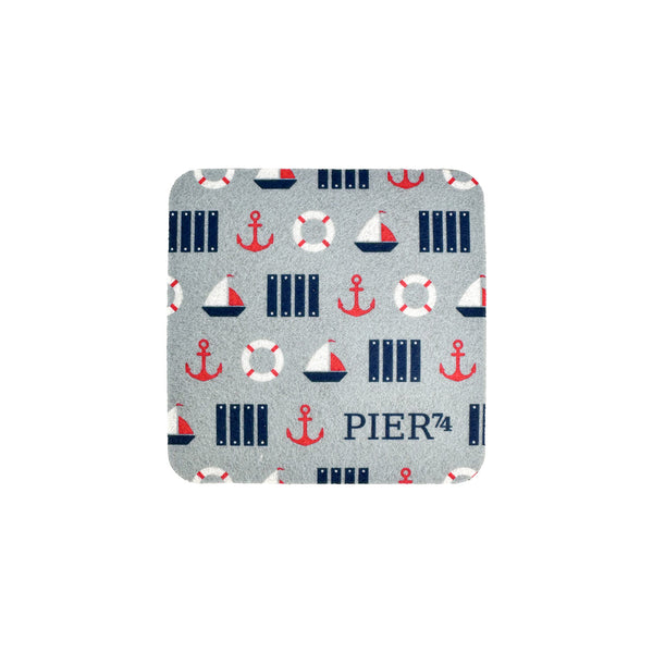 Full-Color Felt & Cork 4" Square Coaster