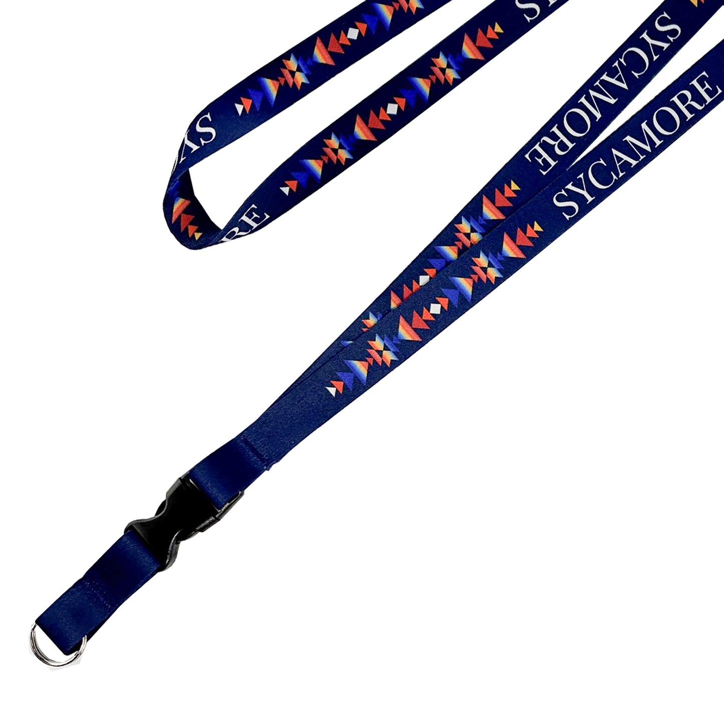 3/4" Full Color Sublimated Detachable Lanyard w/ Split Ring