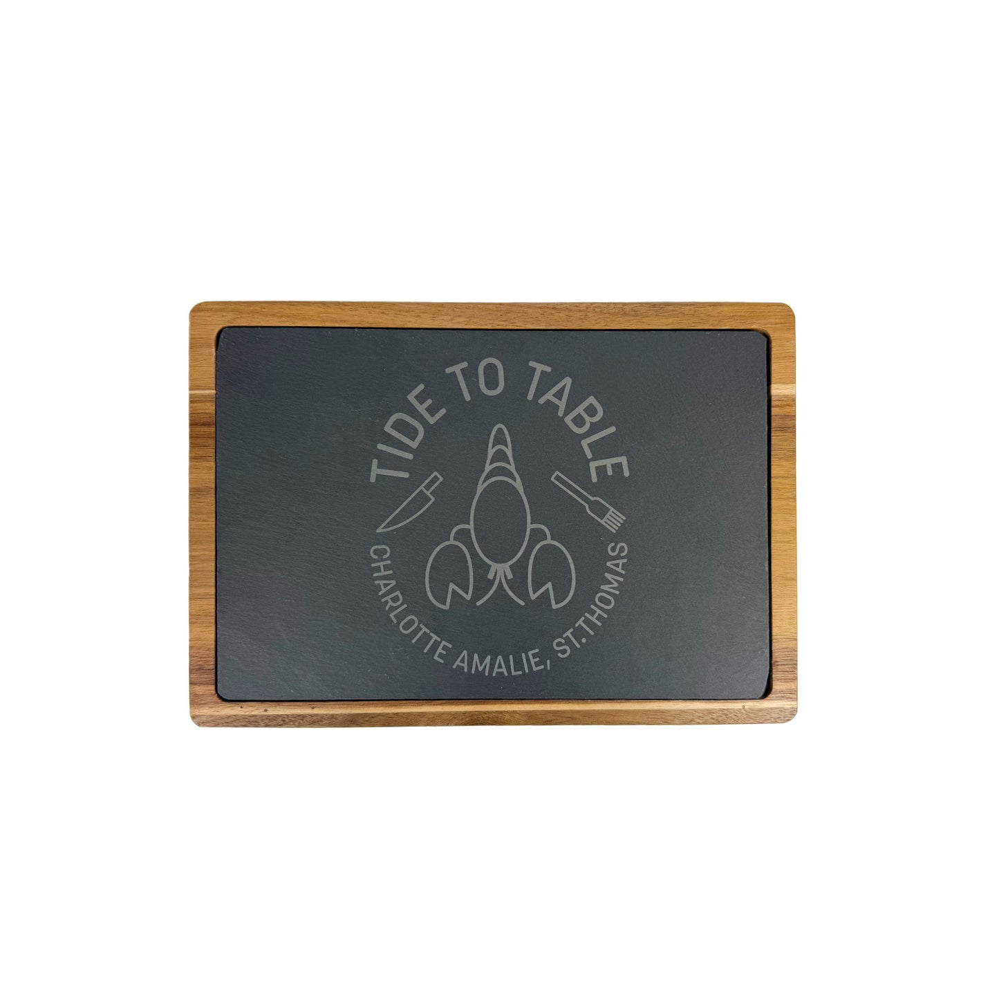 Acacia Wood & Slate Cutting Board