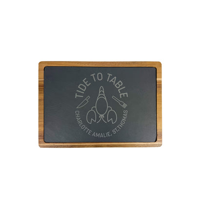 Acacia Wood & Slate Cutting Board