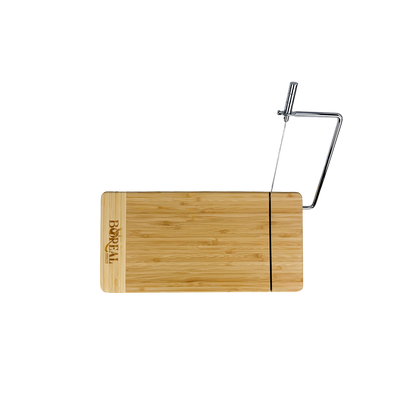 Rectangle Bamboo Cutting board w/ Metal Cheese Cutter