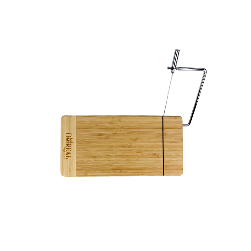Rectangle Bamboo Cutting board w/ Metal Cheese Cutter
