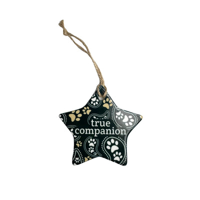 Star Shaped Sublimated Ceramic Ornament - Two Sided Imprint