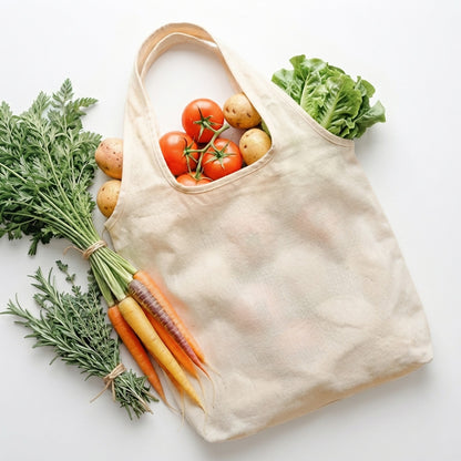 Cotton Lightweight Market Tote Bag w/ Full-Color Imprint